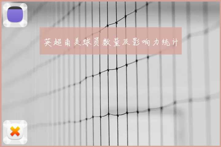 英超南美球员数量及影响力统计